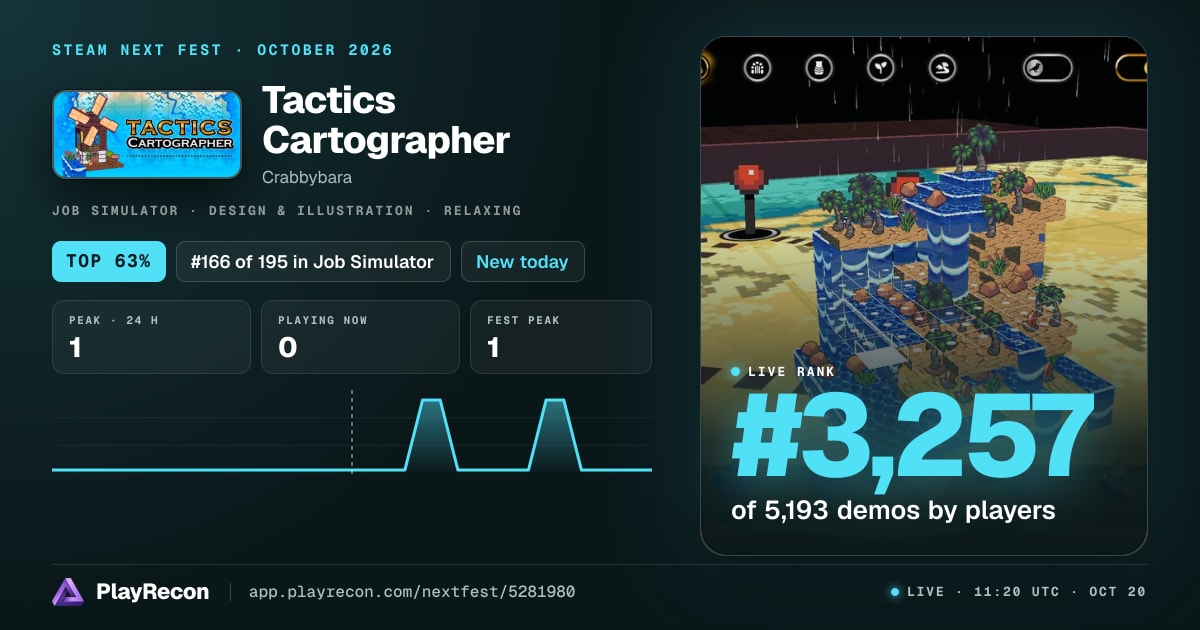 Tactics Cartographer au Steam Next Fest