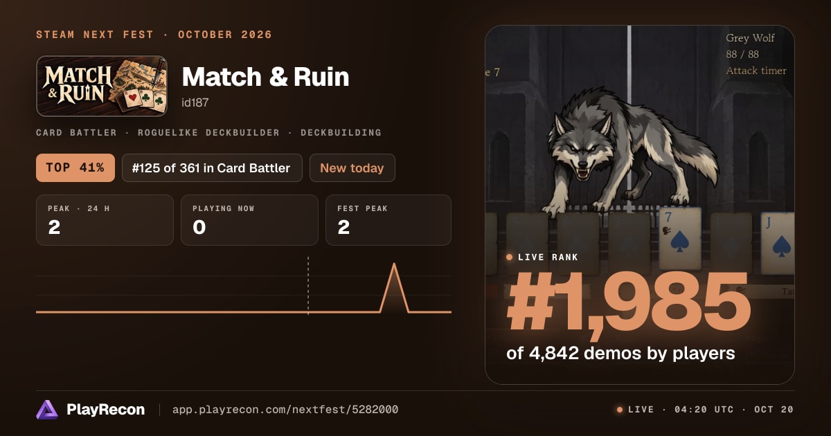 Match & Ruin allo Steam Next Fest