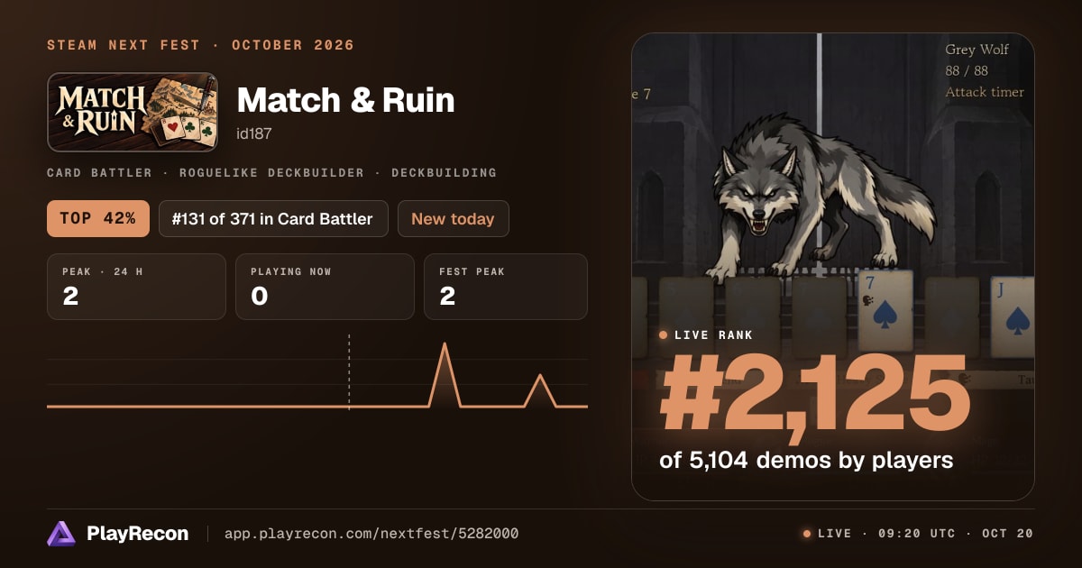 Match & Ruin au Steam Next Fest