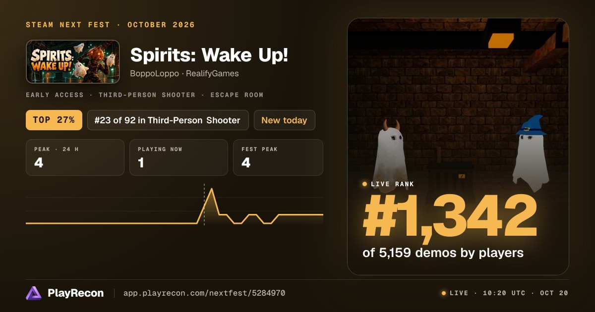 Spirits: Wake Up! in Steam Next Fest