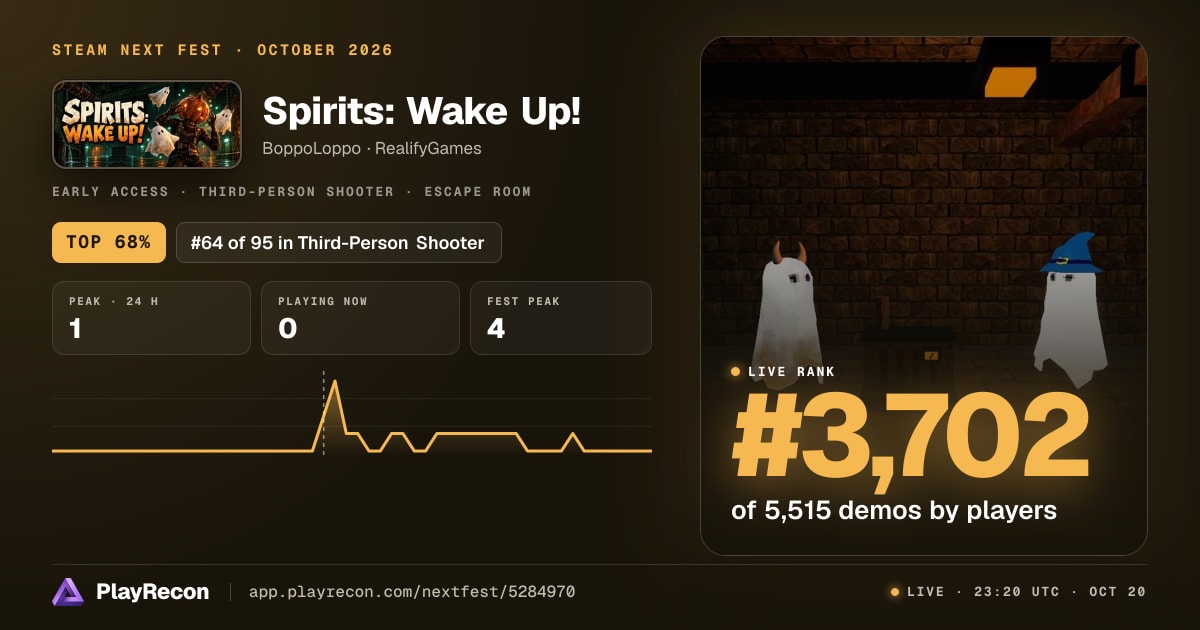 Spirits: Wake Up! im Steam Next Fest