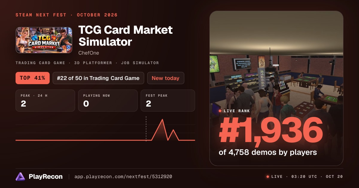TCG Card Market Simulator en el Steam Next Fest
