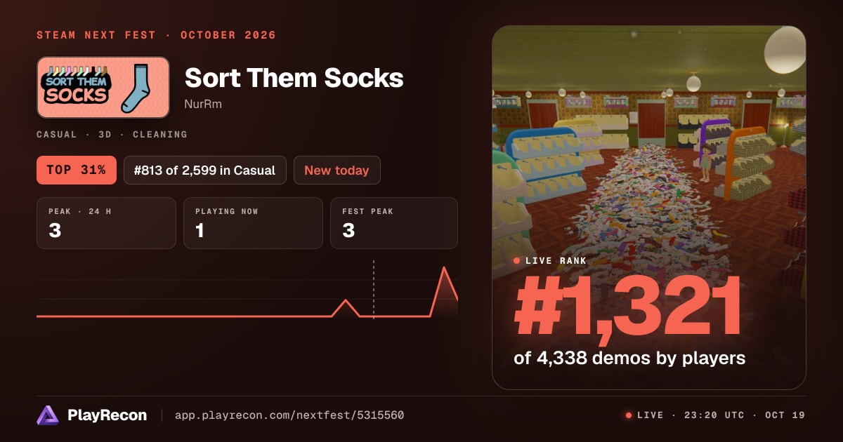 Sort Them Socks au Steam Next Fest