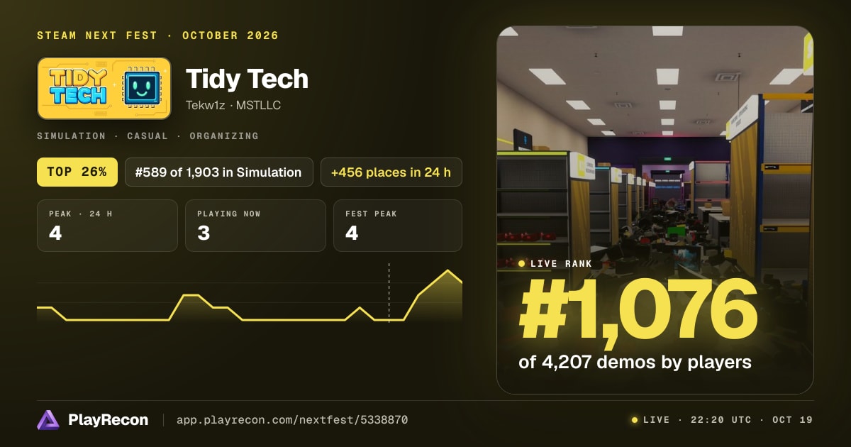 Tidy Tech in Steam Next Fest