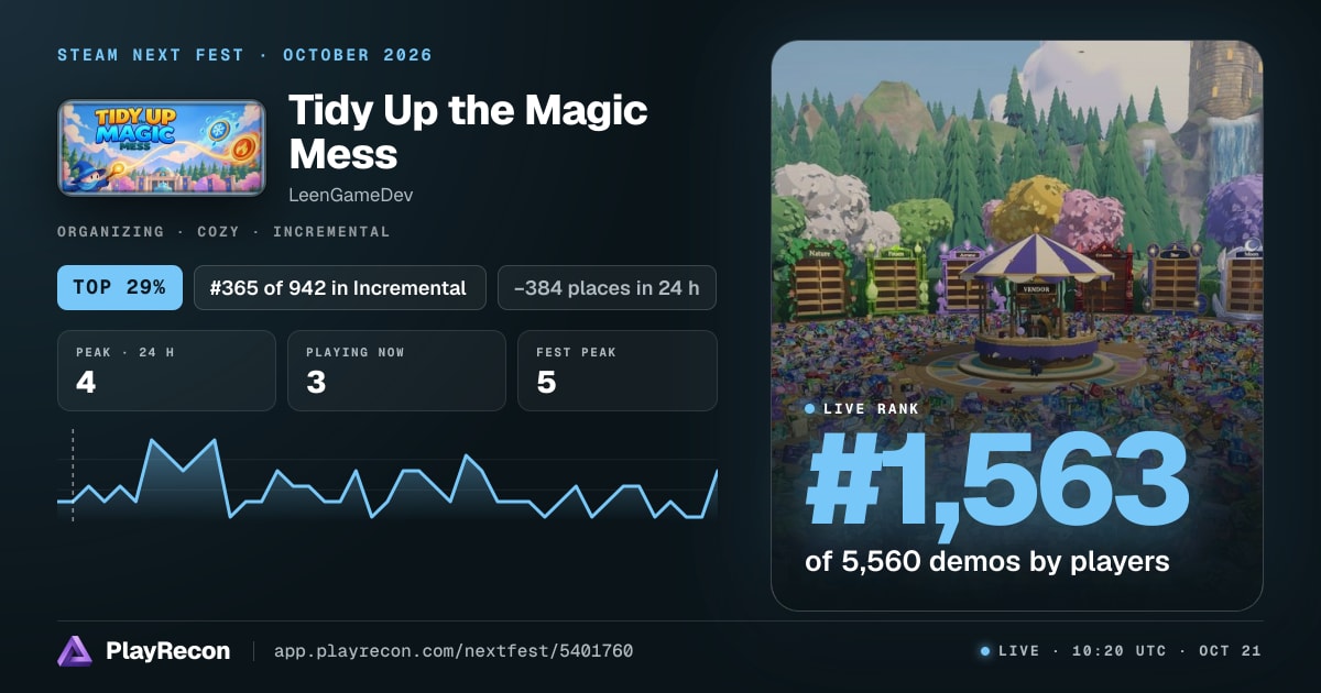 Tidy Up the Magic Mess im Steam Next Fest