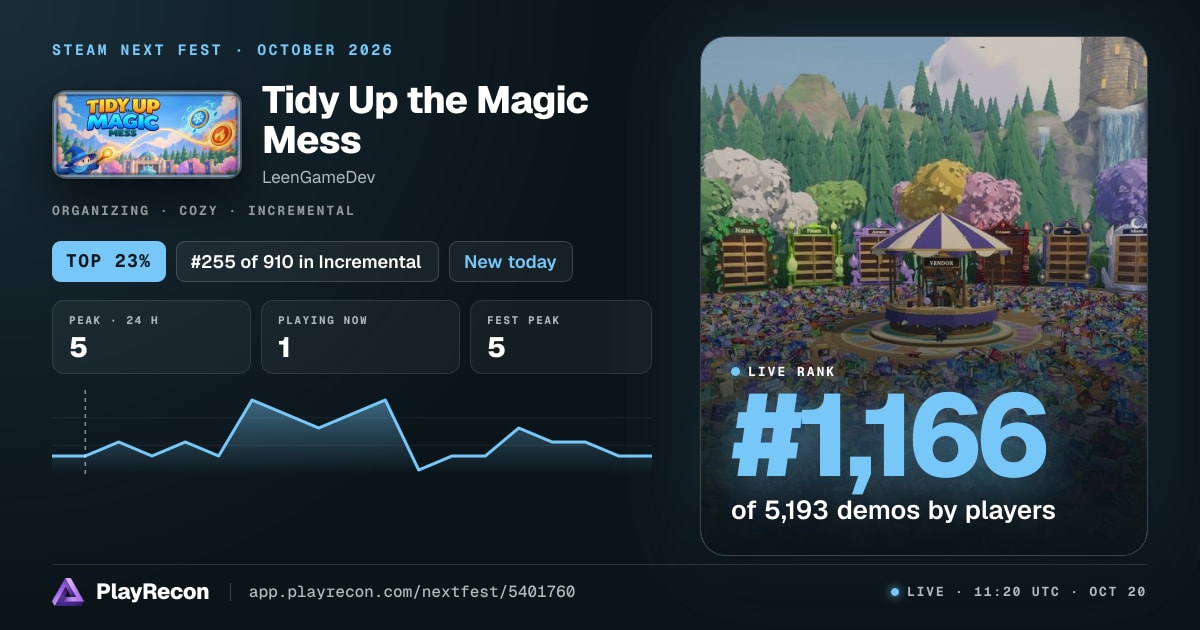 Tidy Up the Magic Mess in Steam Next Fest