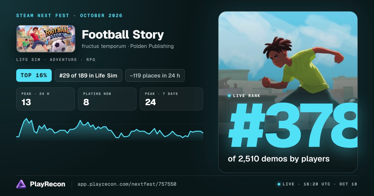 Football Story in Steam Next Fest