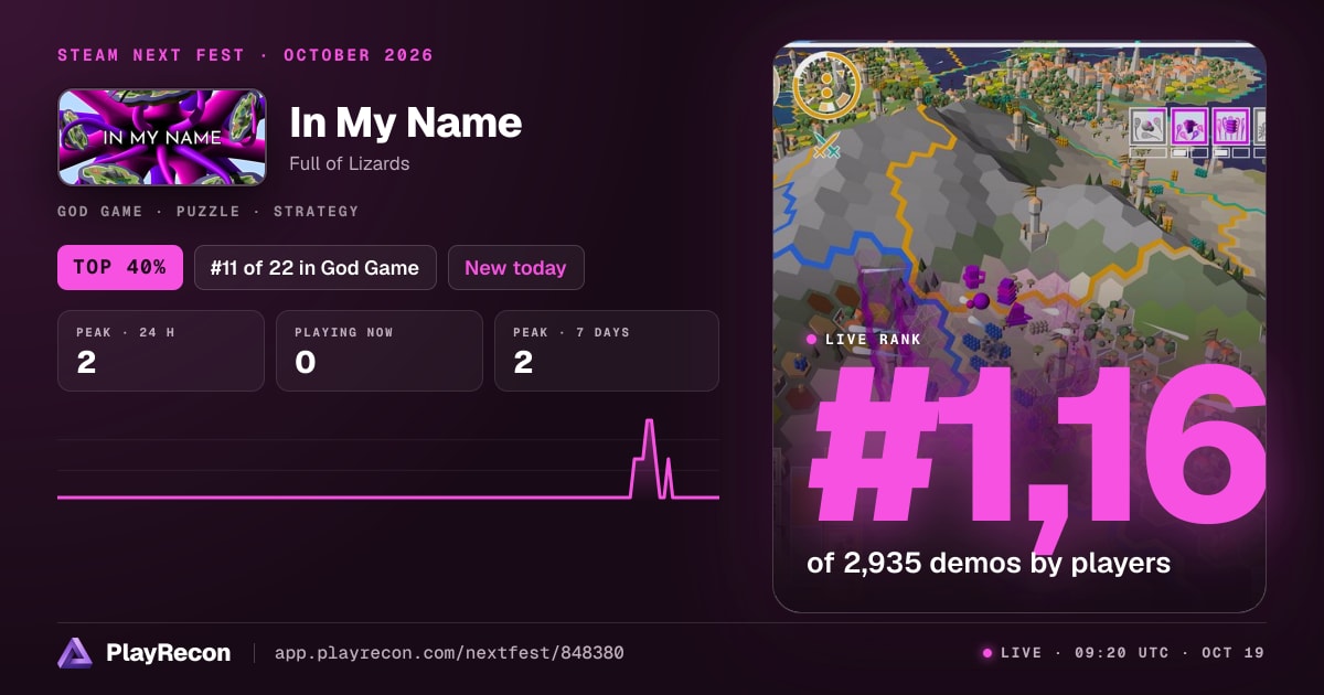 In My Name in Steam Next Fest