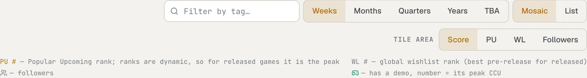 Calendar controls